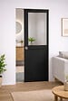 GD MENUISERIES - Porte Coulissante Atelier Noir H204 x L93 cm sans meneau, Galandage - vignette