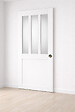 GD MENUISERIES - Porte Coulissante Atelier Blanc vitre depoli H204 x L73 cm, Coquilles - vignette