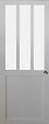 GD MENUISERIES - Porte Coulissante Atelier Blanc vitre depoli H204 x L73 cm, Coquilles - vignette