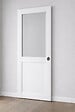 GD MENUISERIES - Porte Coulissante Atelier Blanc H204 x L93 cm sans meneau, serrure condamnation - vignette