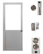 GD MENUISERIES - Porte Coulissante Atelier Blanc H204 x L93 cm sans meneau, serrure condamnation - vignette