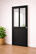 GD MENUISERIES - Porte Coulissante Atelier Noir H204 x L63 cm, Coquilles - vignette