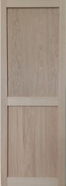 GD MENUISERIES - Porte Coulissante Atelier 2 Panneaux chene H204 x L73 cm - large