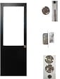 GD MENUISERIES - Porte Coulissante Atelier Noir H204 x L63 cm sans meneau, serrure condamnation - vignette