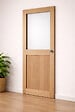 GD MENUISERIES - Porte Coulissante Atelier placage chene Vitrée H204 x L83 cm, Coquilles - vignette