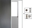 GD MENUISERIES - Porte Coulissante Atelier Blanc H204 x L93 cm sans meneau, Galandage - vignette