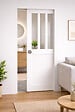 GD MENUISERIES - Porte Coulissante Atelier blanc H204 x L73 cm, Galandage - vignette