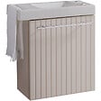 GODART - Meuble lave-mains Strié Beige cachemire avec porte serviette intégré pour Robinet à droite Solo - vignette