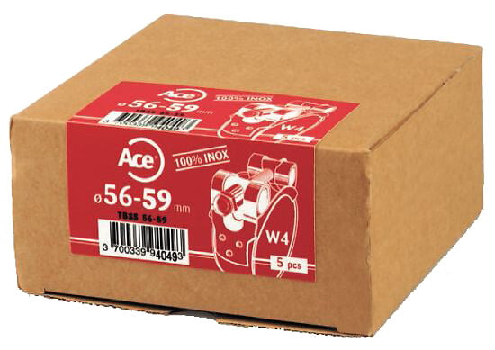 ACE - 5 Colliers À Tourillons Inox W4 - Ø 48-51 Mm - large