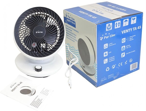 PURLINE - Ventilateur de table à oscillation verticale - large