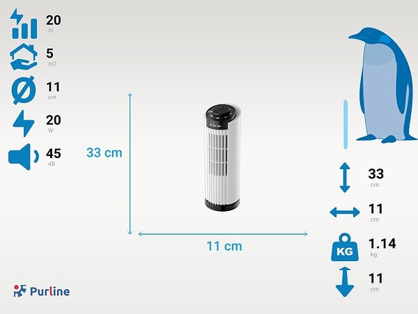 PURLINE - Ventilateur tour de table avec 3 vitesses - large