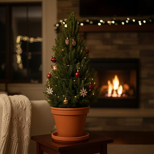 BLOOMIQUE - Picea Glauca December - Mini sapin de Noël - Épicéa nain - Décoration de Noël - large