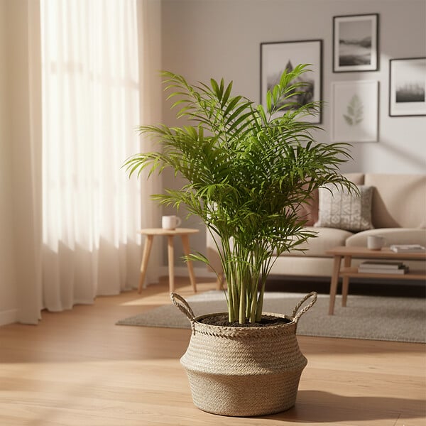 BLOOMIQUE - Chamaedorea Elegans - Palmier d'intérieur - Port compact - Robuste - Hauteur 110-120 cm - Pot 24 cm - large