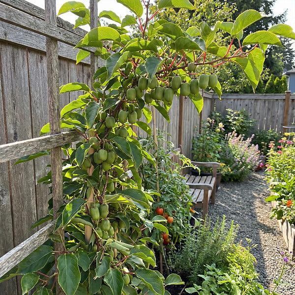 BLOOMIQUE - Lot de 2 - Actinidia Arguta Issai - Kiwiberry - Plantes fruitières - Plantes jardin - P. 15 cm - large