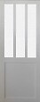 GD MENUISERIES - Porte Coulissante Atelier Blanc vitre depoli H204 x L93 cm - vignette