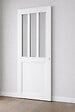 GD MENUISERIES - Porte Coulissante Atelier Blanc H204 x L83 cm, Coquilles blanc - vignette