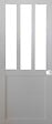 GD MENUISERIES - Porte Coulissante Atelier Blanc H204 x L83 cm, Coquilles blanc - vignette