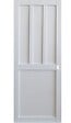 GD MENUISERIES - Porte Coulissante Atelier Blanc 2 panneaux H204 x L73 cm, Coquilles blanc - vignette