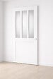 GD MENUISERIES - Porte Coulissante Atelier Blanc vitre depoli H204 x L73 cm, Coquilles blanc - vignette