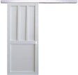GD MENUISERIES - Porte Coulissante Atelier 2 panneaux blanc H204 x L83 cm, Rail Alu, Coquilles blanc - vignette