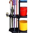 ARTPLAST - Étagère de Rangement 4 niveaux + Porte-Balai Noir Polypropylène Résistant Garage Buanderie Art Plast - vignette