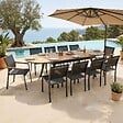 OVIALA - Ensemble table extensible 220/280 cm et 10 chaises de jardin - Jakarta - vignette