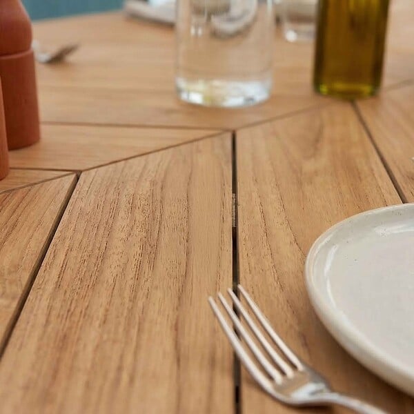 OVIALA - Ensemble table extensible 220/280 cm et 10 chaises de jardin - Jakarta - large