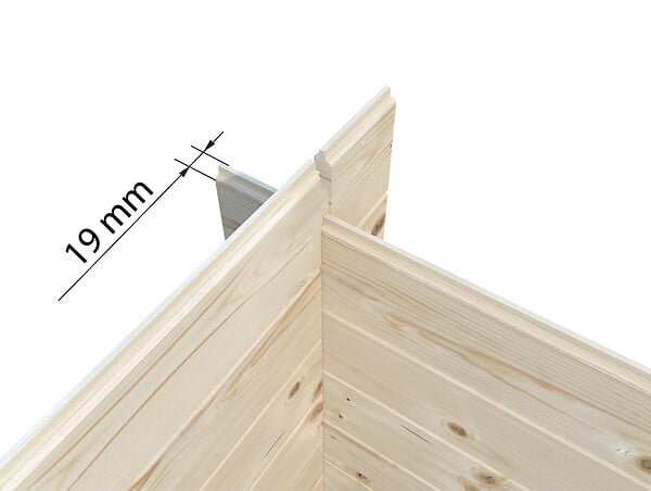 WHITE WOOD - Abri de jardin en bois Zoé 1 gris ép.19mm - White Wood - 3,2m² - large