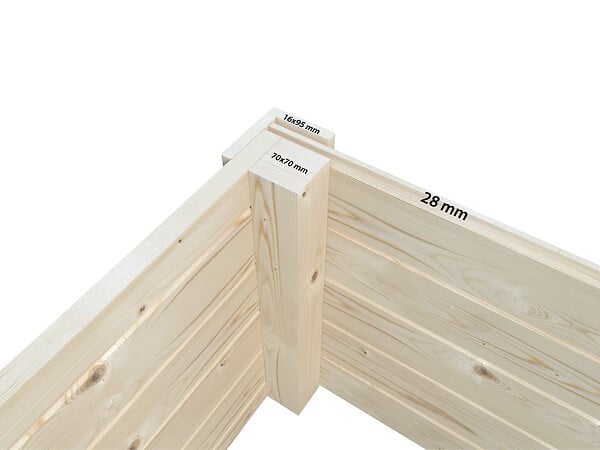 WHITE WOOD - Abri ou studio en bois de jardin Lydia avec baie coulissante alu - Surface : 14,4m2 - large