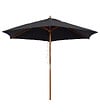 OUTSUNNY - Parasol droit hexagonal grande taille de jardin Ø 2,5 x 2,3H m bois de bambou noir - vignette