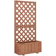 OUTSUNNY - Jardinière avec treillis - bac à fleurs - jardinière sur pied - dim. 72,5L x 31,5l x 149,5H cm inserts d'irrigation inclus bois sapin pré-huilé - vignette