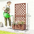 OUTSUNNY - Jardinière avec treillis - bac à fleurs - jardinière sur pied - dim. 72,5L x 31,5l x 149,5H cm inserts d'irrigation inclus bois sapin pré-huilé - vignette