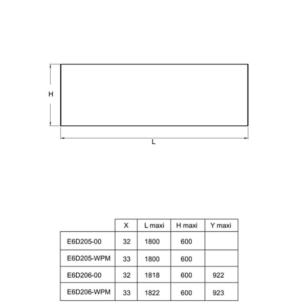 JACOB DELAFON - Tablier frontal blanc mat pour baignoire rectangulaire 180 x 60 cm installation niche - large