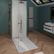 U-TILE - Receveur de douche à carreler 185 x 90 cm siphon centré - vignette