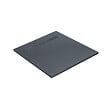U-TILE - Receveur résine 120 x 120 cm gris granit effet granit - grille caniveau excentrée - vignette