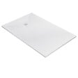 U-TILE - Receveur résine 150 x 100 cm blanc effet granit - grille carrée excentrée - vignette