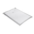 U-TILE - Receveur résine 150 x 100 cm blanc effet granit - grille carrée excentrée - vignette