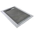 U-TILE - Receveur pierre naturelle ardoise claire 120 x 90 cm - grille caniveau acier excentrée - vignette