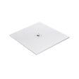 U-TILE - Receveur résine 120 x 120 cm blanc effet granit - grille carrée centrée - vignette