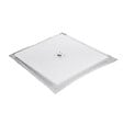 U-TILE - Receveur résine 120 x 120 cm blanc effet granit - grille carrée centrée - vignette