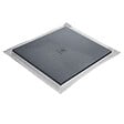 U-TILE - Receveur résine 70 x 70 cm gris ardoise effet ardoise - grille carrée centrée - vignette
