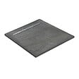 U-TILE - Receveur pierre naturelle ardoise claire 100 x 100 cm - grille caniveau acier excentrée - vignette