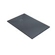 U-TILE - Receveur résine 150 x 100 cm gris granit effet granit - grille carrée excentrée - vignette