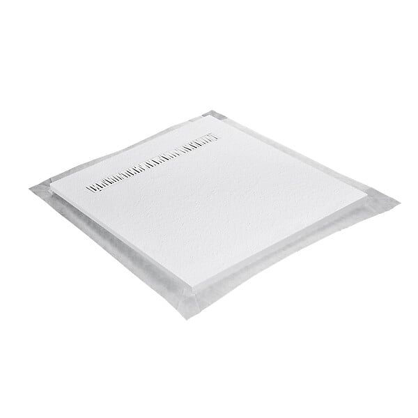 U-TILE - Receveur résine 100 x 100 cm blanc effet granit - grille caniveau excentrée - large