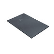 U-TILE - Receveur résine 120 x 90 cm gris granit effet granit - grille carrée excentrée - vignette