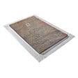 U-TILE - Receveur pierre naturelle cuivre 120 x 90 cm - grille carrée acier excentrée - vignette