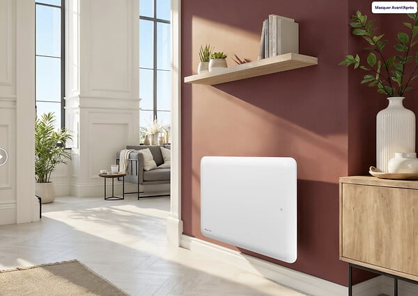 NOIROT - Radiateur  à inertie céramique AMAROC-2 1500W blanc - large