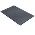 U-TILE - Receveur résine 160 x 90 cm gris granit effet granit - grille caniveau excentrée - vignette
