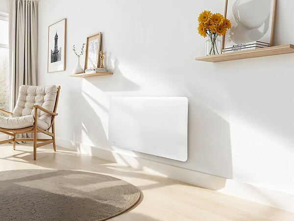 AIRELEC - Radiateur à inertie Céramique Connecté BASTILLE 1500W blanc - large