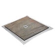 MARMOX - Receveur pierre naturelle cuivre U-Tile grille carrée centrée - vignette